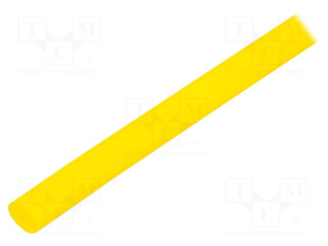 Heat shrink sleeve; thin walled,glued; 4: 1; 8mm; L: 1000mm; yellow RADPOL RCKH1-8/2X1-Y
