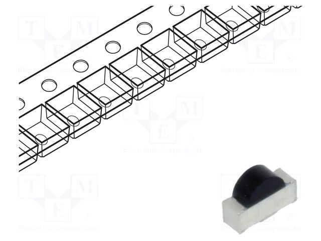 PIN photodiode; SMD; 940nm; 10nA; convex; black; Dim: 3x1x2mm EVERLIGHT PD12-21B/L458/TR8