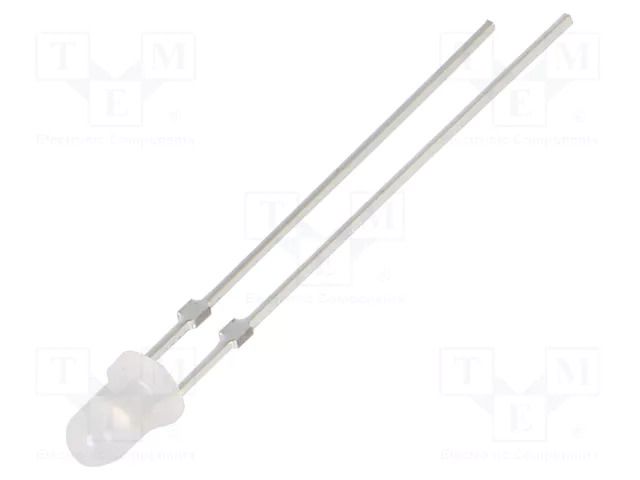 LED; green; 3mm; 1560÷2180mcd; 40°; Front: convex; 2.9÷3.4VDC OPTOSUPPLY OSG5DA3142C