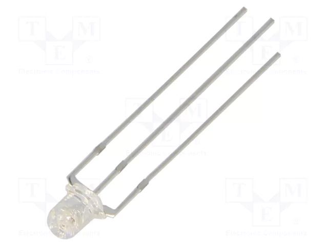 LED; blue,yellow; 3mm; 140°; Front: flat; 2.1÷2.6/2.9÷3.4VDC OPTOSUPPLY OSYBPA34E1A