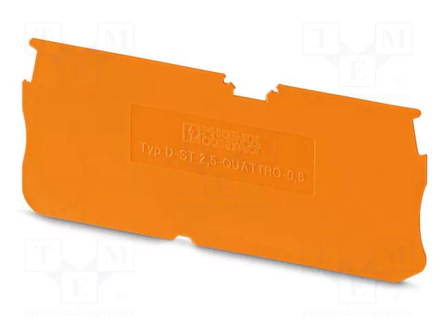 End piece; L: 29mm; W: 0.8mm; H: 72mm; Body: orange PHOENIX CONTACT DST25QUATTRO08OG