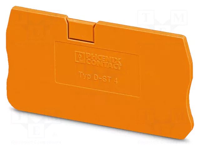 End piece; L: 29.1mm; W: 2.2mm; H: 55.9mm; Body: orange PHOENIX CONTACT D-ST4OG