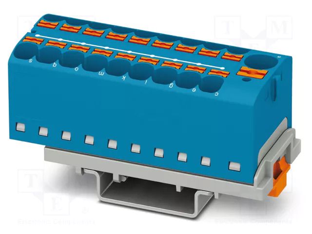 Splice terminal: rail; 32A; 800V; push-in; PA; 0.2÷6mm2; W: 28.6mm PHOENIX CONTACT PTFIX1018X4-NS35BU