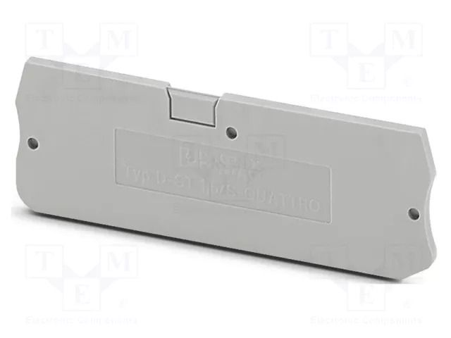 End piece; L: 24.3mm; W: 2.2mm; H: 72.2mm; Body: grey PHOENIX CONTACT D-ST1.5/S-QUATTRO