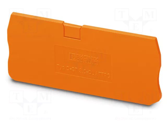 End piece; L: 29.1mm; W: 2.2mm; H: 72.2mm; Body: orange PHOENIX CONTACT D-ST2.5-QUATTROOG