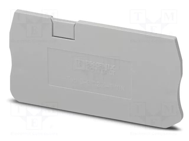 End piece; L: 29mm; W: 2.2mm; H: 60.5mm; Body: grey PHOENIX CONTACT D-XT2.5-TWIN