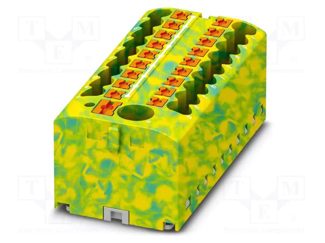 Splice terminal: rail; 24A; 450V; push-in; PA; L: 21.7mm; 0.14÷4mm2 PHOENIX CONTACT PTFIX6/18X2.5GNYE