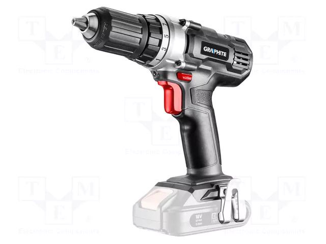 Drill/driver; battery; drilling,screwdriving; 18VDC; 55Nm; 2÷13mm GRAPHITE 58G006