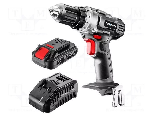 Drill/driver; battery; drilling,screwdriving; 18VDC; 44Nm GRAPHITE 58G000-SET1