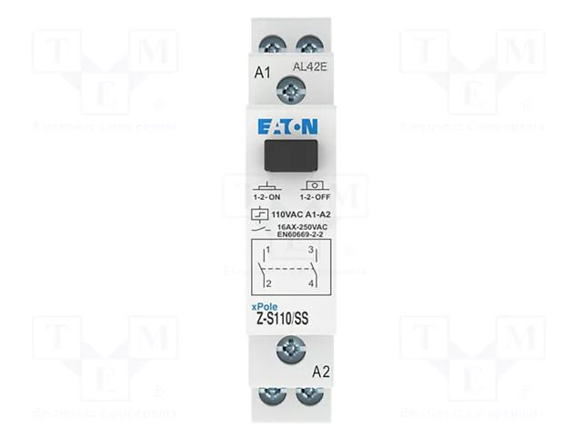 Relay: installation; bistable,impulse; NO x2; Ucoil: 110VAC; Z-S EATON ELECTRIC Z-S110/SS