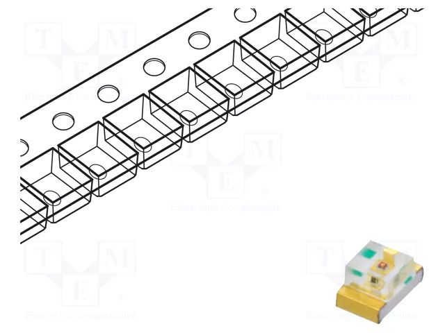 LED; orange; SMD; 2012; 120÷250mcd; 2.1÷2.5VDC; 2x1.25mm; 140°; 20mA KINGBRIGHT ELECTRONIC KP-2012SECK