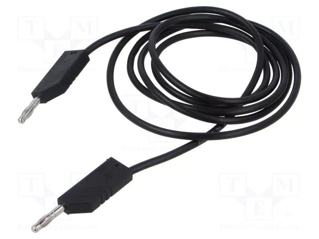 Test lead; 60VDC; 30VAC; 32A; Len: 1.5m; black; Material: brass HIRSCHMANN T&M MLN150/2.5SW