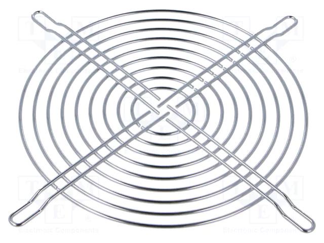 Guard; nickel plated steel; 172x172mm,Ø175mm,Ø190mm; screws SANYO DENKI 109-722