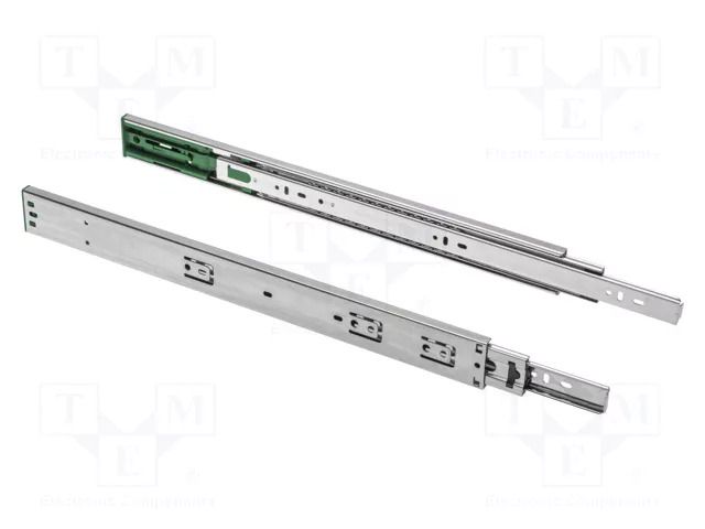 Ball guide; zinc plated steel; L: 550mm; 25kg; silent closing GTV Poland GTV-PK-L-H45-550GX