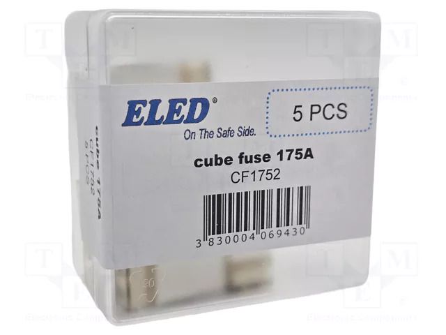 Fuse: fuse; 175A; 58VDC; ceramic,automotive; 20x23.5x11.8mm ELED CF1752