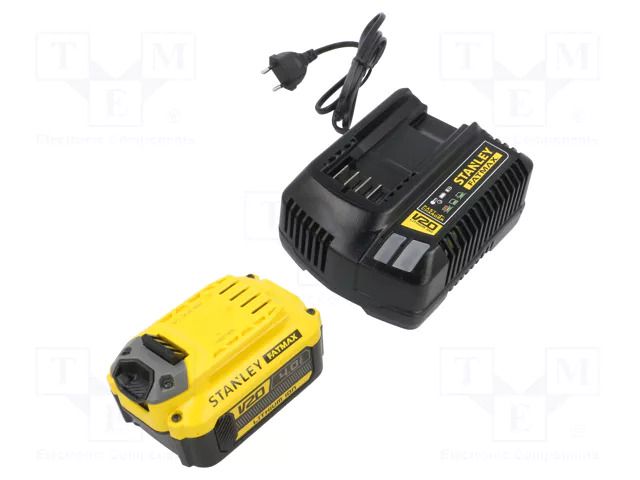 Re-battery: Li-Ion; 18V; 2Ah; Kit: charger; FATMAX V20 STANLEY STL-SFMCB14M1-QW