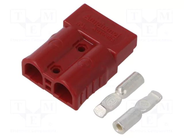 Connector: DC supply; plug; hermaphrodite; AXC50; 600V; PIN: 2; red AMPHENOL AXC502H10