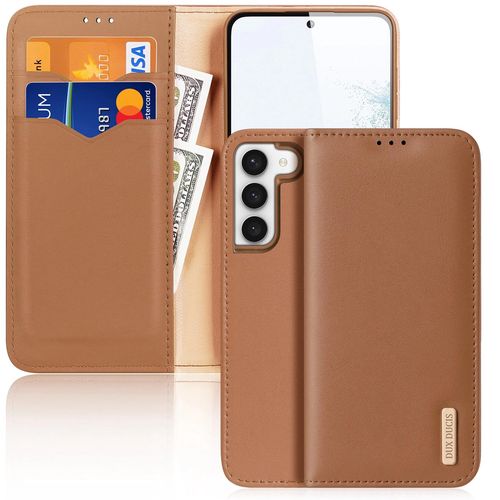 Dux Ducis Hivo case Samsung Galaxy S23 flip cover wallet stand RFID blocking brown, Dux Ducis 6934913031735 6934913031735