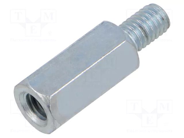 Screwed spacer sleeve; 20mm; Int.thread: M6; Ext.thread: M6 BM GROUP BMQSMS020M6