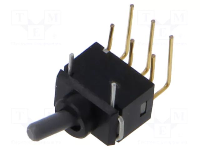 Switch: toggle; Pos: 2; DPDT; ON-ON; 0.1A/28VAC; 0.1A/28VDC; G; THT NKK SWITCHES G22AH