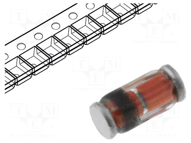 Diode: Zener; 0.5W; 7.5V; SMD; reel,tape; MiniMELF; single diode CDIL BZV55C7V5-CDI