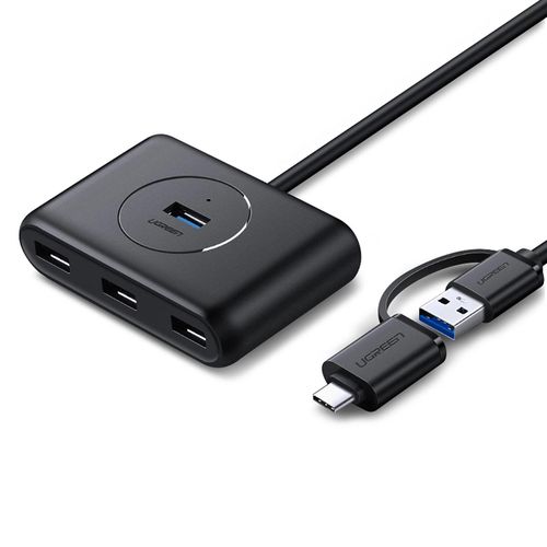 Ugreen HUB 4in1 USB-C - 4xUSB 3.0 5Gb/s 1m black (CR113), Ugreen 6957303848508 6957303848508