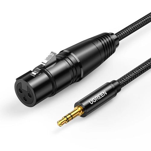 Ugreen audio cable 3.5mm mini jack (male) - XLR (female) 1m black (AV182), Ugreen 6957303827633 6957303827633