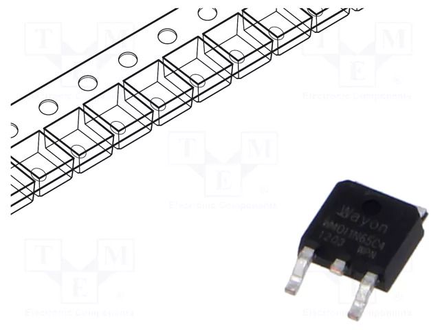 Transistor: N-MOSFET; WMOS™ C4; unipolar; 650V; 4.8A; Idm: 19A; 57W WAYON WMO11N65C4-CYG