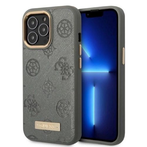 Guess GUHMP13XSAPSTG iPhone 13 Pro Max 6.7&quot; grey/grey hardcase Peony Logo Plate MagSafe, Guess 3666339056803 3666339056803