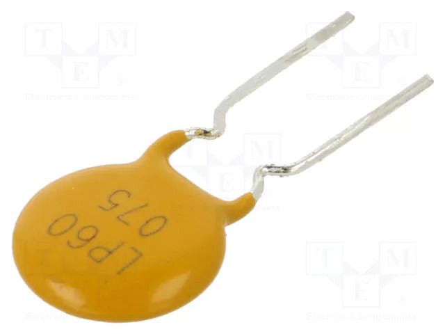 Fuse: PTC polymer; 750mA; Imax: 40A; THT; Iswitch.max: 3.75A WAYON LP60-075F