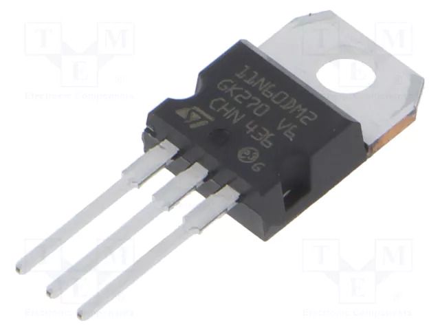 Transistor: N-MOSFET; MDmesh™ DM2; unipolar; 600V; 6.3A; Idm: 40A STMicroelectronics STP11N60DM2