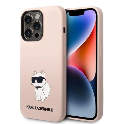 Karl Lagerfeld KLHCP14LSNCHBCP iPhone 14 Pro 6.1&quot; hardcase pink/pink Silicone Choupette, Karl Lagerfeld 3666339086701 3666339086701