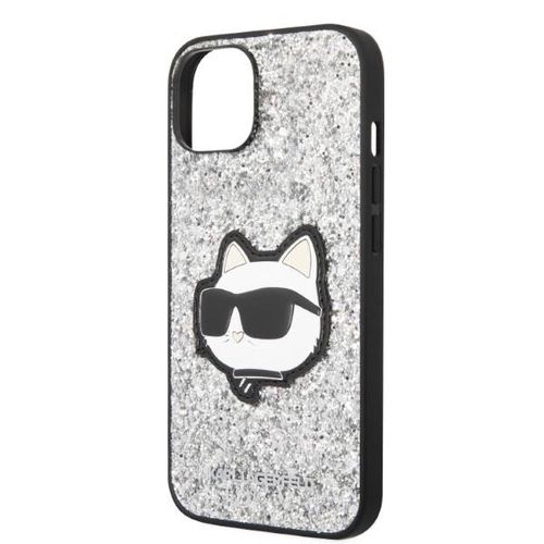 Karl Lagerfeld KLHCP14MG2CPS iPhone 14 Plus 6.7&quot; silver/silver hardcase Glitter Choupette Patch, Karl Lagerfeld 3666339099442 3666339099442