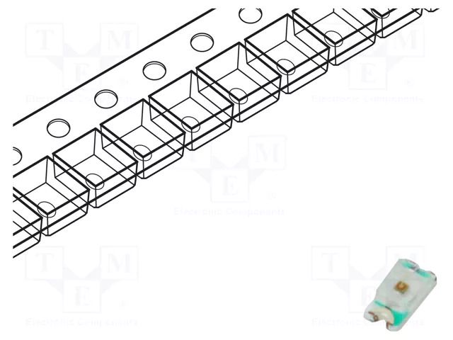 LED; red; SMD; 1608; 200÷250mcd; 2.1÷2.6VDC; 1.6x0.8x0.6mm; 120° OPTOSUPPLY OSR70603C1E