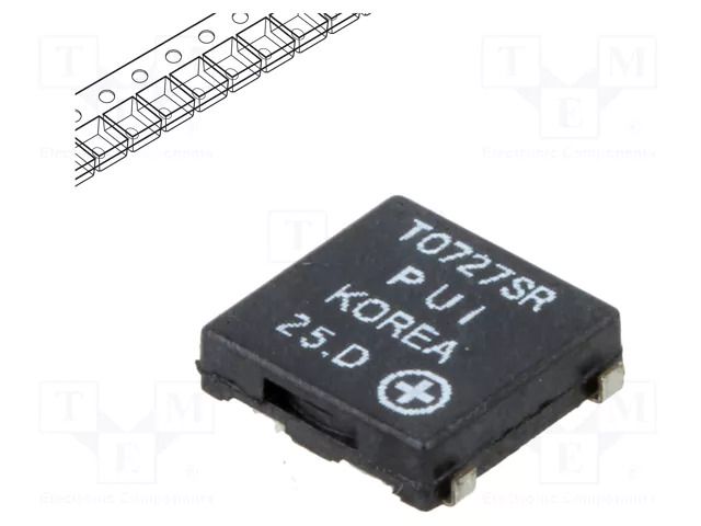 Sound transducer: electromagnetic signaller; 2.7kHz; -30÷70°C PUI AUDIO SMT-0727-S-R