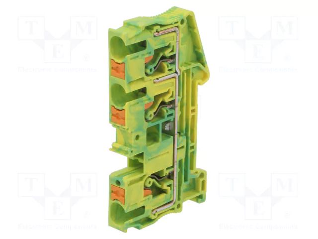 Splice terminal: rail; PT; for DIN rail mounting; push-in; ways: 1 PHOENIX CONTACT PT6-TWIN-PE