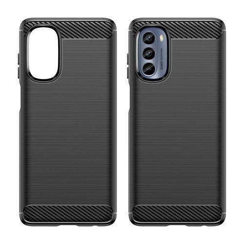 Carbon Case for Motorola Moto G62 5G flexible silicone carbon cover black, Hurtel 5907769351921 5907769351921