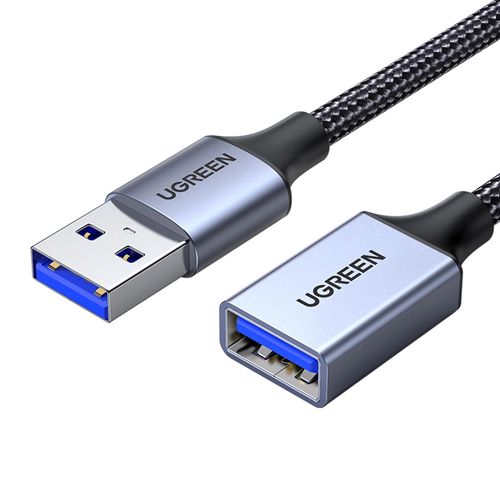 Ugreen extension cord adapter cable USB (male) - USB (female) 3.0 5Gb/s 2m gray (US115), Ugreen 6957303814978 6957303814978