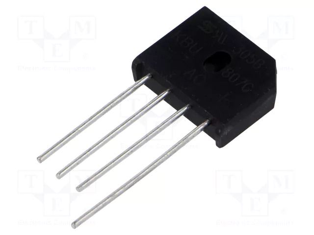 Bridge rectifier: single-phase; Urmax: 1kV; If: 8A; Ifsm: 200A; flat TAIWAN SEMICONDUCTOR KBU807G-TSC