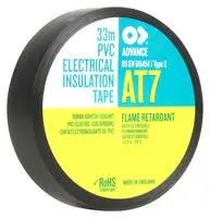 ELECTRICAL INSULTAPE, PVC, 33M X 19MM AT7 BLACK 33M X 19MM