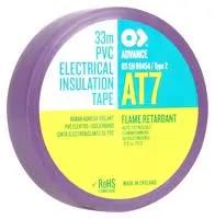 ELECTRICAL INSULTAPE, PVC, 33M X 19MM AT7 VIOLET 33M X 19MM