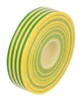 ELECTRICAL INSULTAPE, PVC, 33M X 25MM AT7 GREEN / YELLOW 33M X 25MM