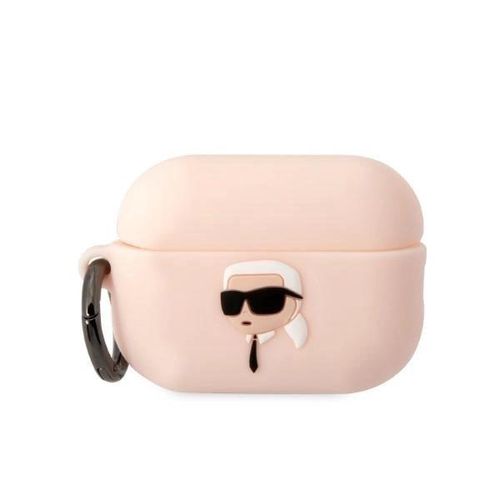 Karl Lagerfeld KLAP2RUNIKP AirPods Pro 2 cover pink/pink Silicone Karl Head 3D, Karl Lagerfeld 3666339099251 3666339099251