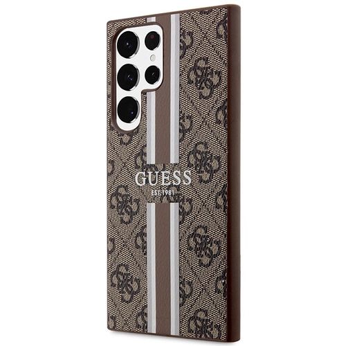 Guess GUHCS23LP4RPSW S23 Ultra S918 brown/brown hardcase 4G Printed Stripe, Guess 3666339117481 3666339117481