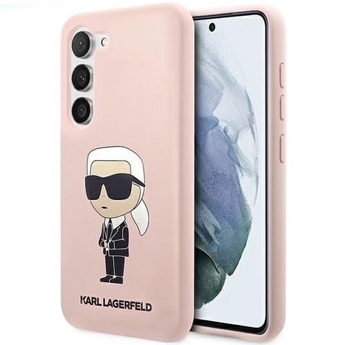 Karl Lagerfeld KLHCS23SSNIKBCP S23 S911 hardcase pink/pink Silicone Ikonik, Karl Lagerfeld 3666339117610 3666339117610