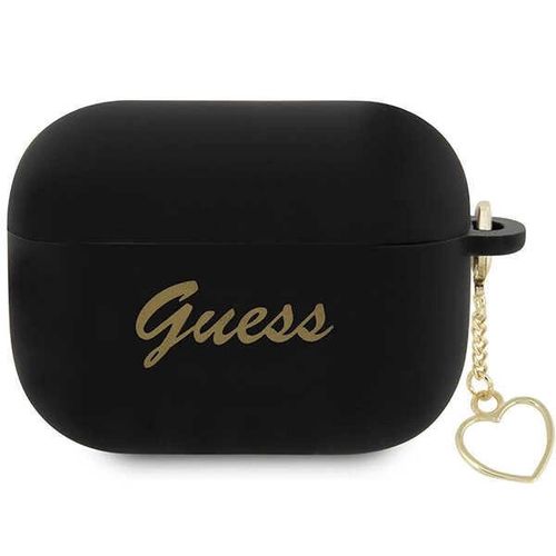 Guess GUAP2LSCHSK AirPods Pro 2 cover black/black Silicone Charm Heart Collection, Guess 3666339102395 3666339102395