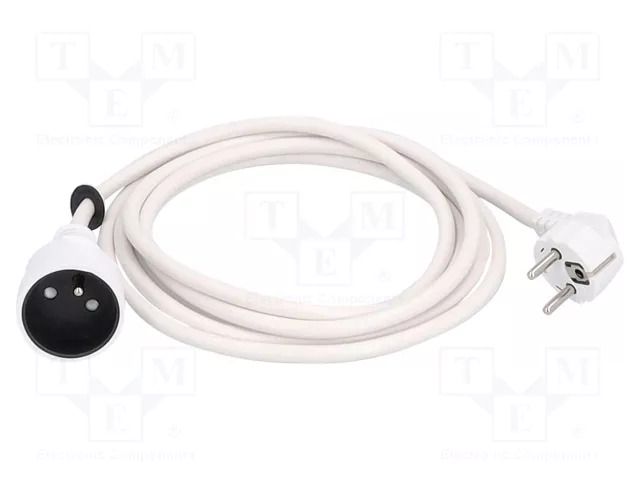 Extension lead; 3G1.5mm2; 3m; PVC; white; Sockets no: 1; 16A AS SCHWABE AS-850311