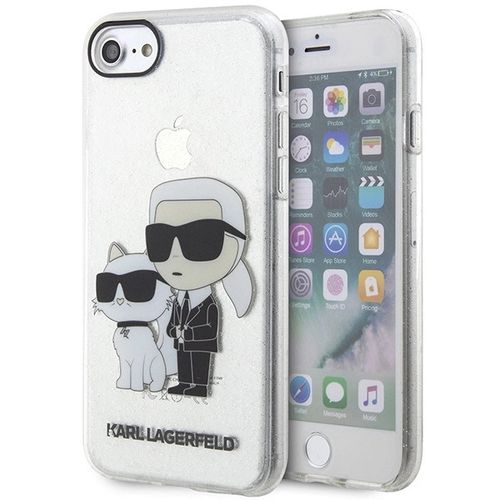Karl Lagerfeld KLHCI8HNKCTGT iPhone 7/8/ SE 2020 / SE 2022 transparent hardcase Gliter Karl&amp;Choupette, Karl Lagerfeld 3666339118822 3666339118822