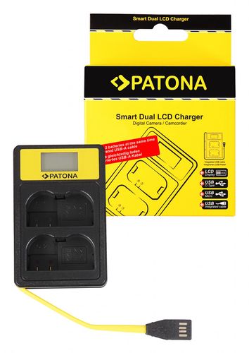 PATONA Smart Dual LCD USB Charger f. Nikon EN-EL15 ENEL15 D600 D610 D7000 D7100 D800 D8000 D800E D810 Z6 Z7, PATONA 141624 4055655213431