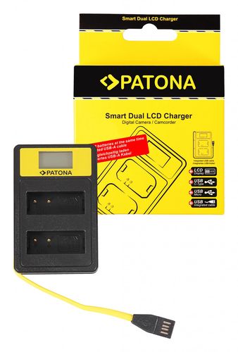 PATONA Smart Dual LCD USB Charger f. Panasonic DMW-BLG10 CSBLG10MC CS-BLG10MC DMWBLG10 DMW-BLG10, PATONA 141655 4055655213394